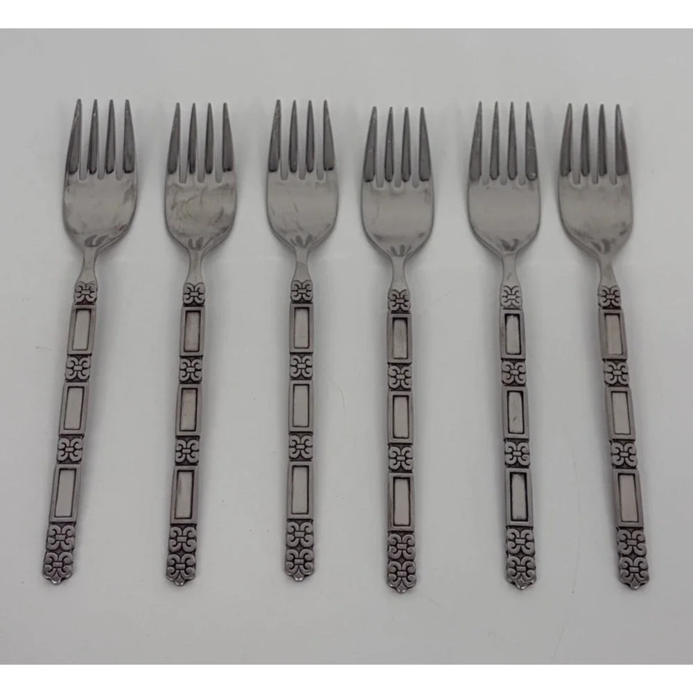 Oneida Community Madrid No Black Accents Stainless Salad Dessert Forks Set of 6